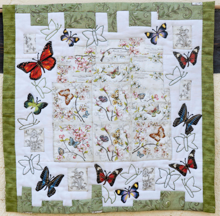 Quilt 5 – Schmetterlinge im Garten – Ingrid Wieland (Berlin)