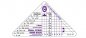 Preview: Flying Geese Ruler small 1x2 bis 3x6 Inch