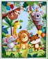 Preview: Panel 60 x 110 cm, Geburtstagsparty der Zootiere