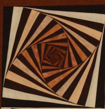 Quilt - Braune Spiralen