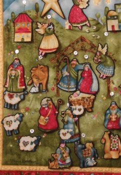 Adventsbehang mit Ornamenten