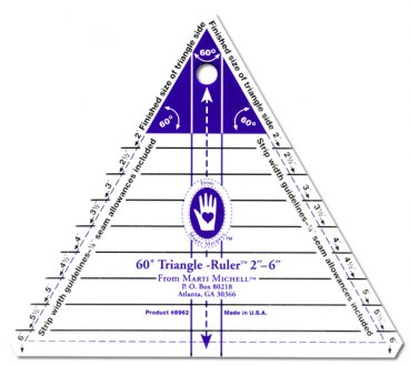 60° Triangle-Ruler small 2-6 Inch