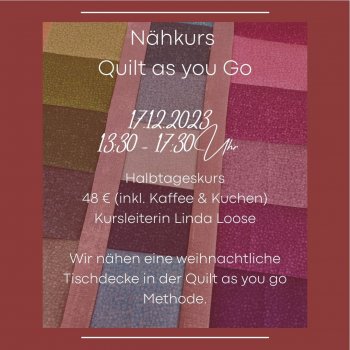 Kurs 09 - Quilt-As-You-Go