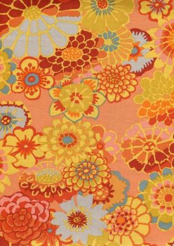 Kaffe Fassett, GP089 Orange, Asian Circles