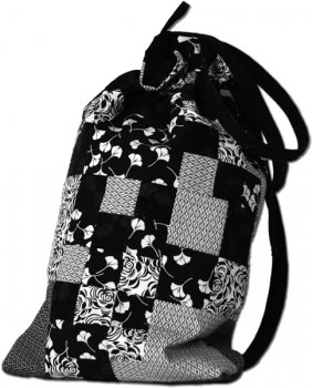 Taschen-Rucksack - schwarz-weiß