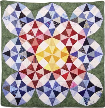 Quilt - Kaleidoskop in englischer Papiermethode - ohne Quadrate