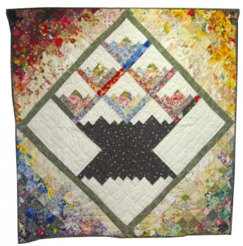 Quilt - Watercolor-Blumenkörbchen