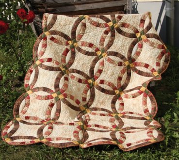 Quilt - Double Wedding Ring Plaid