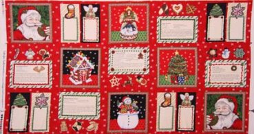 Panel 60 x 110 cm, Weihnachtsmotive mit rot