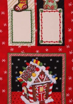 Panel 60 x 110 cm, Weihnachtsmotive mit rot