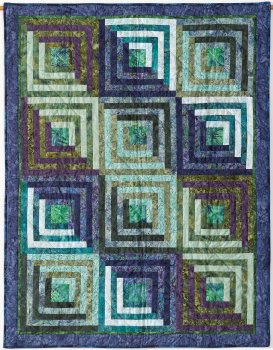Quilt - Batik Fat Quarter Log Cabin