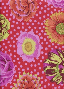 Kaffe Fassett, GP091 Red, Big Blooms