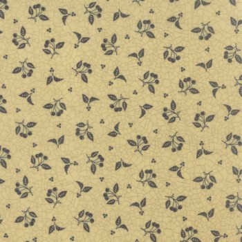 Kleine, schwarze Zweige mit Früchten auf Beige