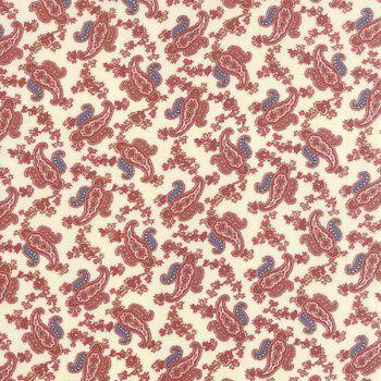 Baumwollstoff Paisleys und Ranken auf Hell