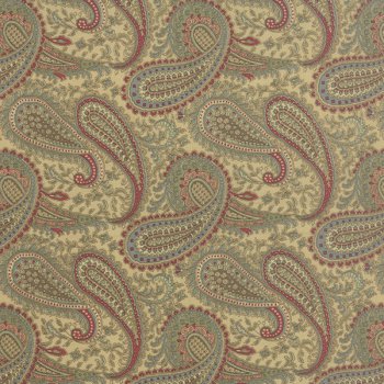 Paisleys und Ranken auf Beige