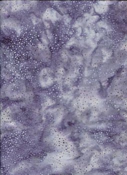 Batik, helles violettblau verwischt mit Punkten