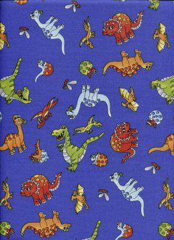 Dinos auf Blau
