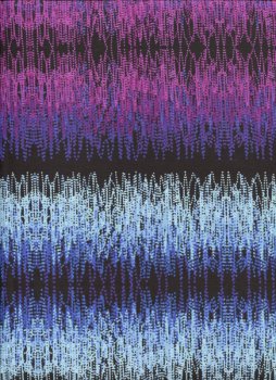 Frequenzen, blau-lila auf Schwarz