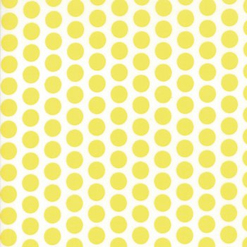 Große, gelbe Punkte auf Weiß