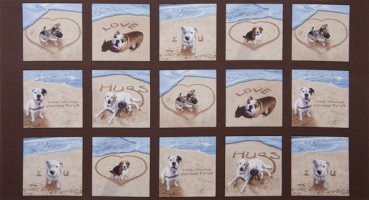Panel 60 x 110 cm, 15 Hundebilder