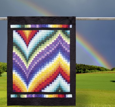 Quilt - Regenbogen-Bargello