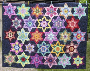 Hexagon-Sternen-Quilt