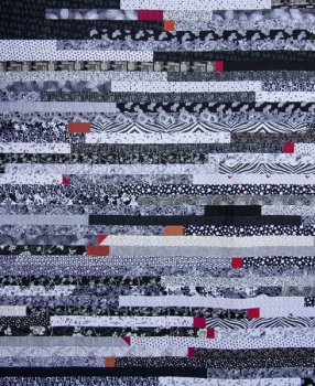 Quilt Streifen-Verbund schwarz-weiß