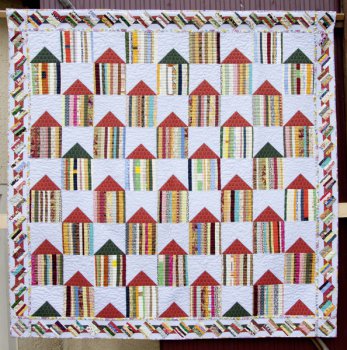 Häuser-Streifen-Quilt