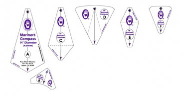 Zuschneideschablonen Mariner´s Compass 14-Inch-Kreise