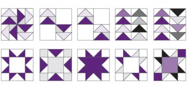 Flying Geese Ruler small 1x2 bis 3x6 Inch