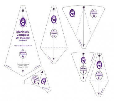 Zuschneideschablonen Mariner´s Compass 20-Inch-Kreise