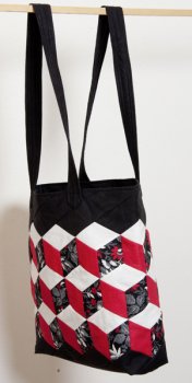 Baby Block Tasche groß - schwarz-weiß-rot