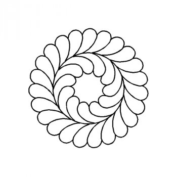 Quiltschablone - Federkreis