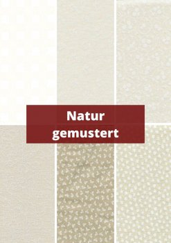6 verschiedene Stoffe - natur-beige gemustert
