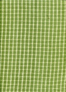 Flanell, durchgewebt, Grünes Karo mit beige Streifen