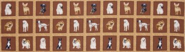 Panel 30 x 110 cm, 9 verschiedene Hundemotive