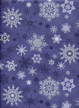 Elegante, silberne Eiskristalle auf Graublau