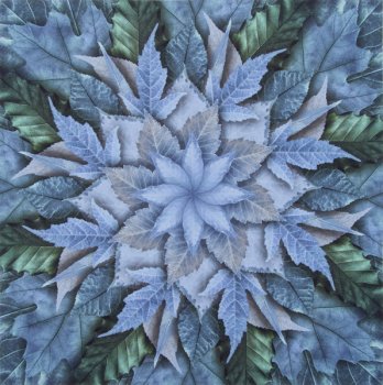 Panel 115 x 110 cm, Dream Big Leaf, Blue Grass