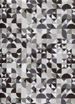 Geometrisches Muster, schwarz-grau-grünlich
