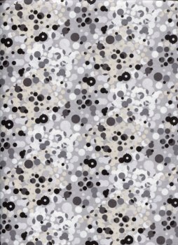 Punktesprudel, schwarz-weiß-grau-beige auf Grau