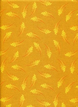Gelbe Blätter auf orange-grauem Muster