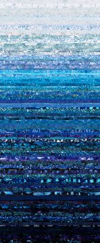 Mustervielfalt in Wellenstreifen, blau