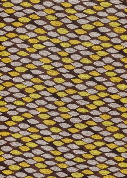 Symetrisch angeordnete ovale Blätter in braun gelb