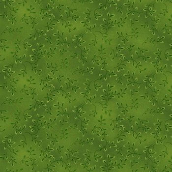 Falscher Uni grasgrün mit Blättchen