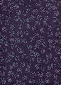 Japanisches Spiralen auf Indigoblau