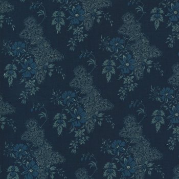 Blumenbouquets auf Indigoblau
