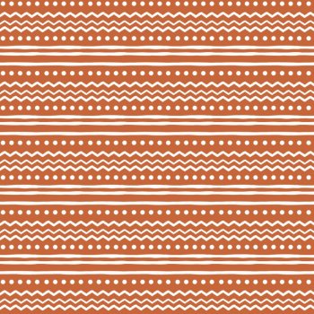 Baumwollstoff Streifen und Punktlinien auf Orange