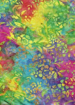 Batik, regenbogenfarbene Blättchen