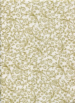 Goldene Schnirkel auf Creme