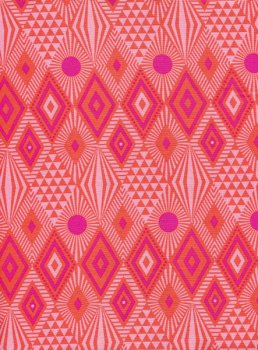Tula Pink – pinke Formen auf Flamingorosa